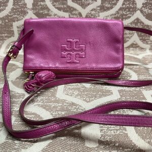 Tory Burch Thea Mini Leather Crossbody with Tassel